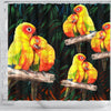 Sun Conure Parrot Art Print Shower Curtains-Free Shipping