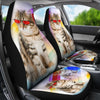 Siberian Cat With Red Glasses Print Car Seat Covers-Free Shipping