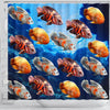 Oscar Fish Print Shower Curtains-Free Shipping