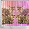 Selkirk Rex Cat Print Shower Curtains-Free Shipping