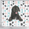 Spanish Water Dog Print Shower Curtain-Free Shipping