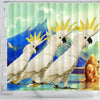 Lovely Cockatoo Parrot Print Shower Curtains-Free Shipping