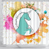 Colorful Unicorn Print Shower Curtain-Free Shipping
