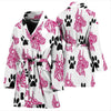 Amazing Great Dane Pink Print Women's Bath Robe-Free Shipping