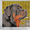 Rottweiler Dog Art Print Shower Curtains-Free Shipping