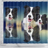 Cute Border Collie Dog Print Shower Curtain-Free Shipping