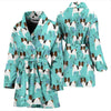 Papillon Dog Pattern Print Women's Bath Robe-Free Shipping