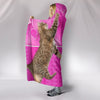 Pixie-bob Cat Catching Love Print Hooded Blanket-Free Shipping