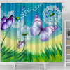Butterfly Print Shower Curtain-Free Shipping