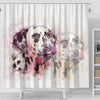 Dalmatian Dog Watercolor Art Print Shower Curtains-Free Shipping