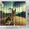 Amazing German Shepherd Print Shower Curtains-Free Shipping