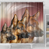 Amazing German Shepherd Print Shower Curtains-Free Shipping