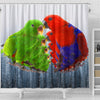 Eclectus Parrot Print Shower Curtains-Free Shipping