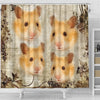 Lovely Golden Hamster Print Shower Curtains-Free Shipping