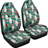 Old English Sheepdog Floral Print Car Seat Covers-Free Shipping