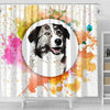 Colorful Aidi Dog Print Shower Curtain-Free Shipping