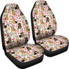 Yorkie Dog Floral Print Car Seat Covers-Free Shipping