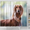 Awesome Saluki Dog Print Shower Curtains-Free Shipping