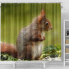 Cute Red Squirrel Print Shower Curtains-Free Shipping