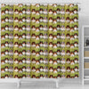 Shetland Sheepdog Pattern Print Shower Curtains-Free Shipping