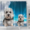 Lovely Dandie Dinmont Terrier Print Shower Curtains-Free Shipping