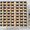 American Bobtail Cat Floral Print Shower Curtains-Free Shipping