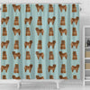 Cute Chow Chow Dog Pattern Print Shower Curtains-Free Shipping
