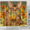 Abyssinian Cat Print Shower Curtains-Free Shipping