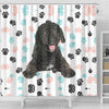 Spanish Water Dog Print Shower Curtain-Free Shipping