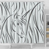 Amazing Unicorn Sketch Print Shower Curtain-Free Shipping
