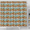 Cardigan Welsh Corgi Dog In Lots Print Shower Curtains-Free Shipping
