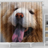 Lovely Chow Chow Dog Print Shower Curtains-Free Shipping