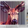 Amazing Deer Vector Art Print Shower Curtains-Free Shipping