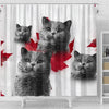 Lovely British Shorthair Cat Print Shower Curtains-Free Shipping