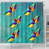 Gouldian Finch Bird Print Shower Curtains-Free Shipping