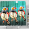 Zebra Finch Bird Art Print Shower Curtains-Free Shipping