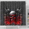 Gun And Skull Print Shower Curtains-Free Shipping