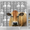 Cute Parthenaise Cattle (Cow) Print Shower Curtain-Free Shipping