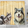 Alaskan Malamute Print Shower Curtains-Free Shipping