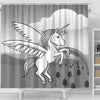 Cute Unicorn Print Shower Curtain-Free Shipping