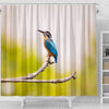 Lovely Kingfisher Bird Print Shower Curtains-Free Shipping