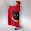 Bombay Cat Print On Red Hooded Blanket-Free Shipping