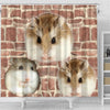 Lovely Roborovski Hamster Print Shower Curtains-Free Shipping