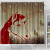 Amazing Red Unicorn Print Shower Curtain-Free Shipping