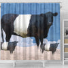 Amazing Belted Galloway Cattle (Cow) Print Shower Curtain-Free Shipping