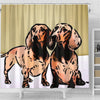 Amazing Dachshund Dog Print Shower Curtain-Free Shipping
