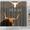 Texas Longhorn Cattle (Cow) Print Shower Curtain-Free Shipping