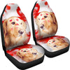 Golden Retriever With Heart Print Car Seat Covers- Free Shipping