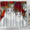 Ragdoll Dog Print Shower Curtains-Free Shipping