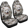 American Eskimo Dog In Lots Print Car Seat Covers-Free Shipping